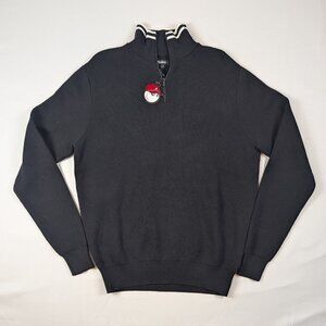 Malbon 1/4 Zip Sorrel Sweater